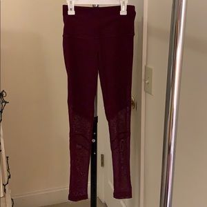 Burgundy Victoria secret leggings